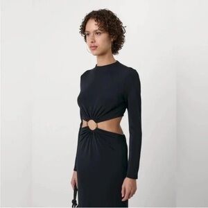 NWT Cult Gaia x Gap Black Long Sleeve Cut-Out Dress Size XS